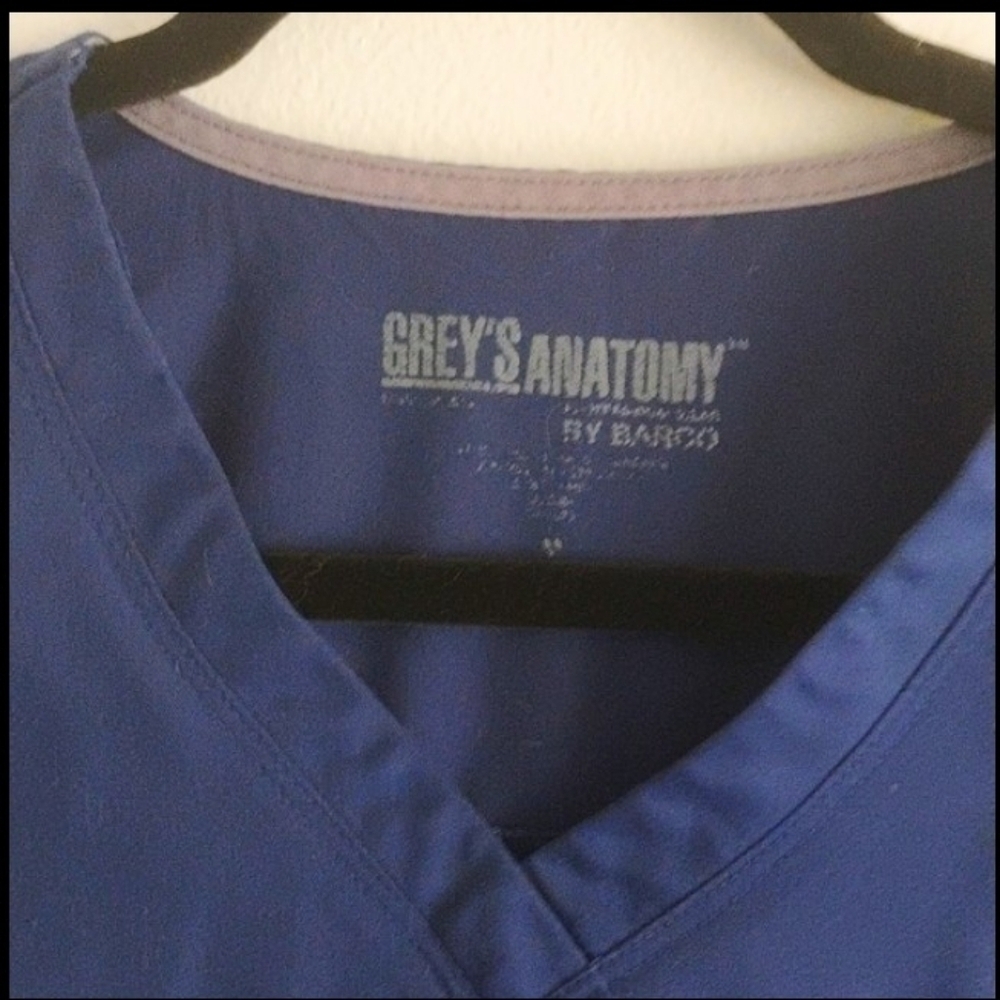 Grey's Anatomy Scrubs Deep Blue Size Medium Short Sleeve Top Uniform